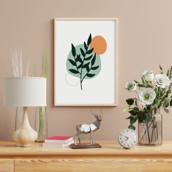 Modern Minimalist Abstract Boho Wall Art Print Home Decor [No Frame] - Picture 2 of 6